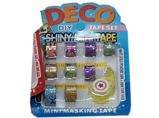 Lepící páska mini  s potiskem + odvíječ 1,2x1m  9ks