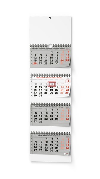 Z.K. Čtyřměsíční závěsný BNC6 závěsný kalendář