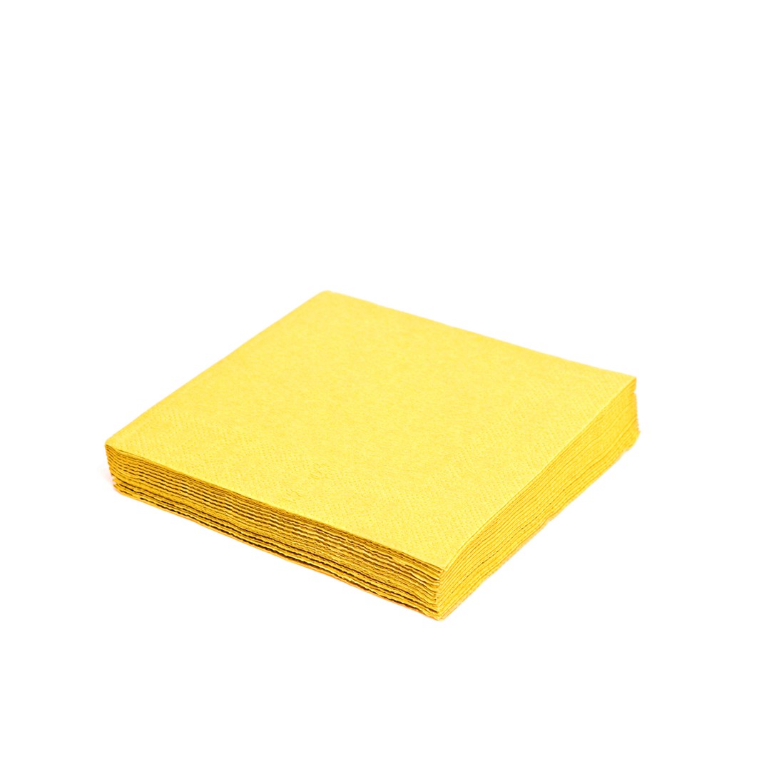 Ubrousky 1-vrstvé, 33 x 33 cm žluté [100 ks] 70505