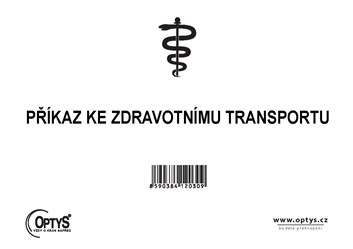 Příkaz ke zdravotnímu transportu A5 NCR čísl. OP203