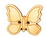 Výřez dřevěný  knoflíčky motýlci OP0344