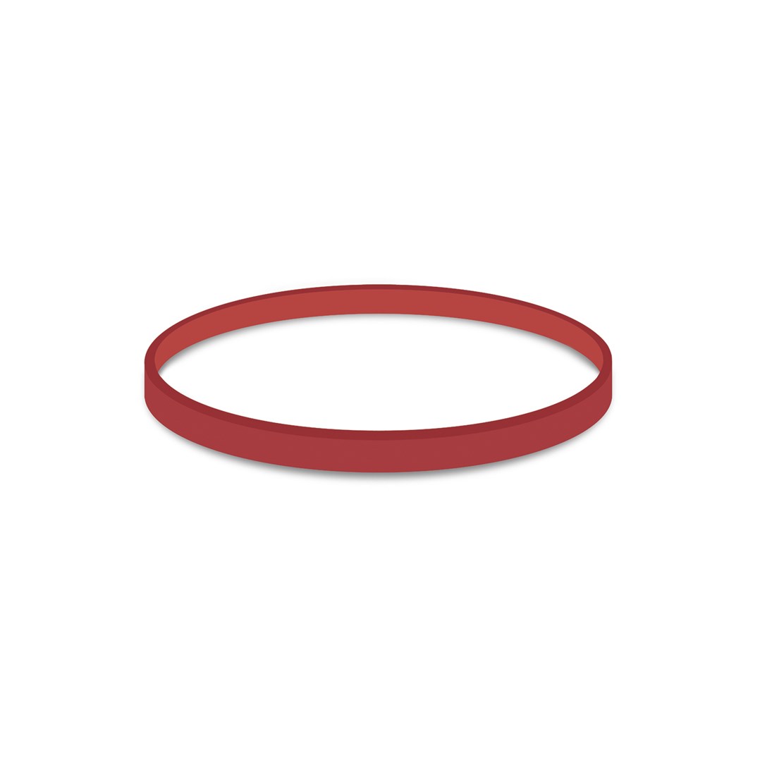 Gumičky balené  červené silné, ploché (4 mm, průměr 8 cm) 1kg  64408