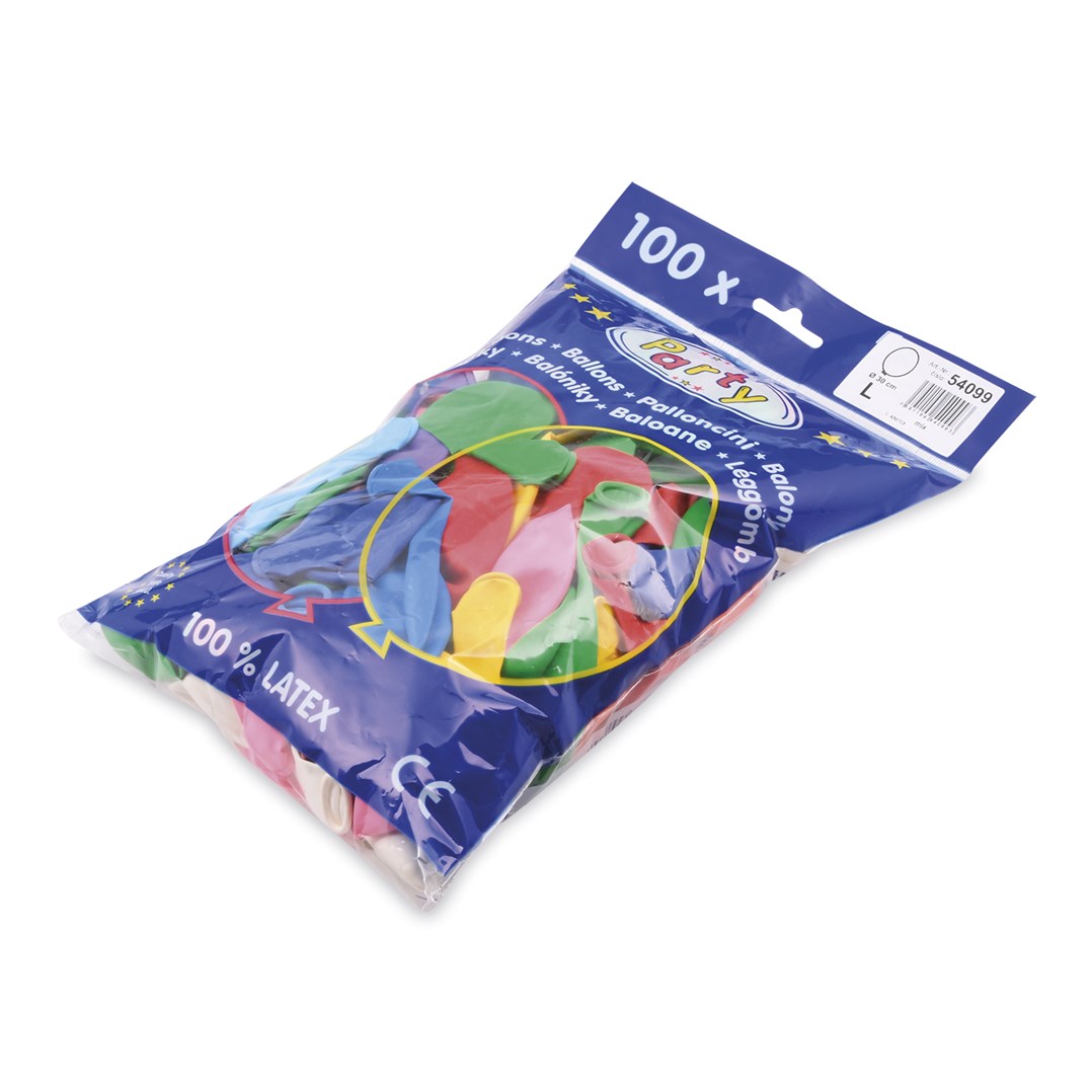 Balonky nafukovací barevné mix L  (100 ks) 25cm