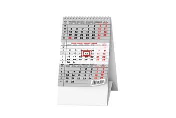 S.K. Tříměsíční mini BSA7  stolní kalendář
