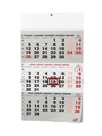 Z.K. Tříměsíční závěsný BNC0 závěsný kalendář
