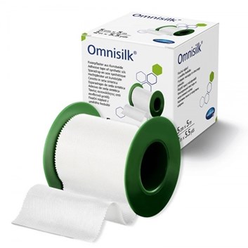 Náplast cívková Omnisilk 5cm x 5m bílé hedvábí (KS)