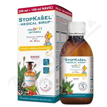 STOPKAŠEL Medical sirup OD 1 ROKU 200+100ml NAVÍC