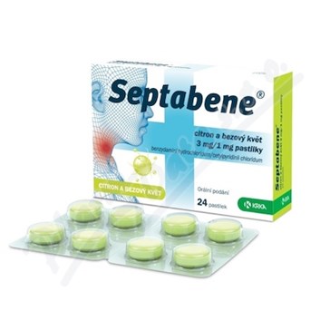 Septabene citron a bezový květ 3mg/1mg pas.24