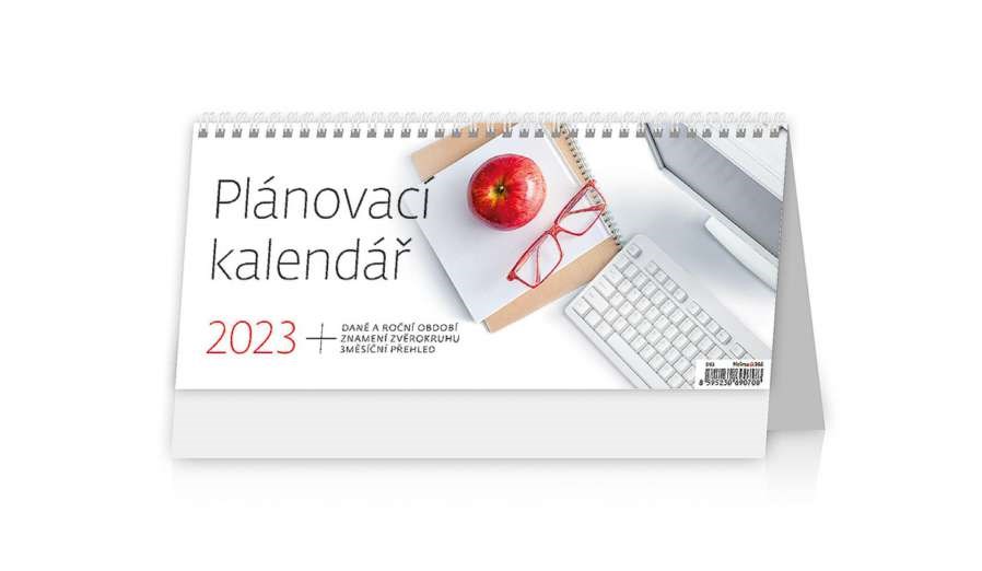 Kalendář plánovací stolní 2023, rozměr 30,1 x 13,5 cm (KS)
