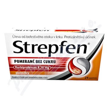 Strepfen Pomeranč bez cukru 8.75mg pas.24ks