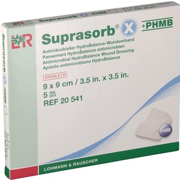 Komprese sterilní Suprasorb X+PHMB 9cm x 9cm (bal.5ks) (BAL)