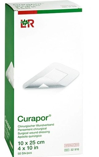 Náplast Curapor obvaz na rány 10x25cm ster. (bal.50ks) (BAL)