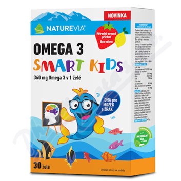 NatureVia Omega 3 Smart Kids 30 želé