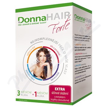 DonnaHAIR FORTE 4měsíční kúra tob.90+30 zdarma