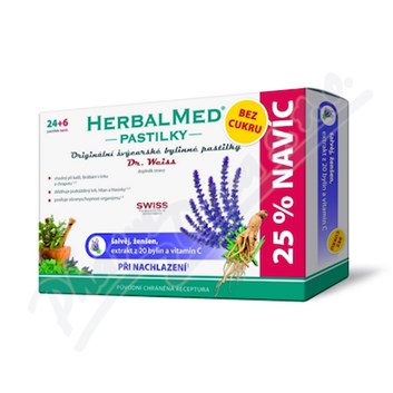 HerbalMed past. Dr.Weiss BEZ CUKRU Šalv+žen+C 24+6