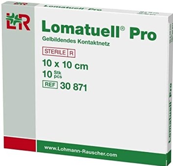 Lomatuell Pro 10x10cm, sterilní,  s mastí a hydrokoloidem (bal.10ks) (BAL)