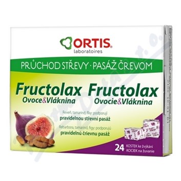 Fructolax Ovoce&Vláknina žvýkací kostky 24ks