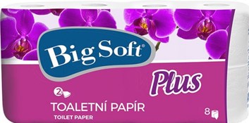 Papír toaletní Big Soft Plus 2vr. 160útr. (bal.8 rol.) (BAL)