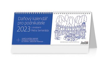 Kalendář daňový stolní 2023, rozměr 32,1 x 13,4 cm (KS)
