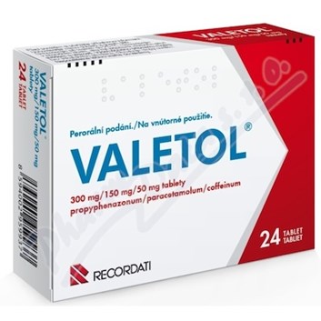 Valetol 300mg/150mg/50mg tbl.nob.24