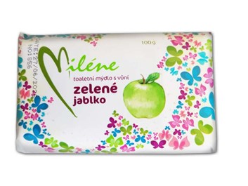 Mýdlo tuhé Miléne - zelené jablko, 100 g (KS)