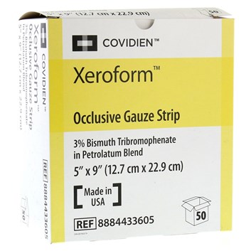 Krytí Xeroform antimikrobiální vel. 12,7x23cm složený do proužku (KS)