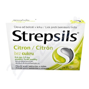 Strepsils Citron bez cukru 0.6mg/1.2mg pas.24