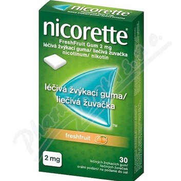 Nicorette FreshFruit Gum 2mg gum.mnd.30
