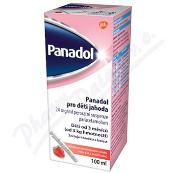 Panadol pro děti Jahoda 24mg/ml por.sus.100ml III