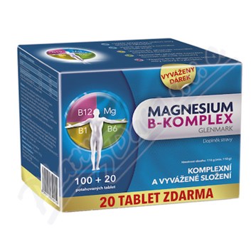 Magnesium B-komplex Glenmark tbl.100+20