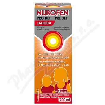 Nurofen pro děti Jahoda 20mg/ml por.sus.200ml II