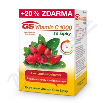 GS Vitamin C1000+šípky tbl.100+20 ČR/SK