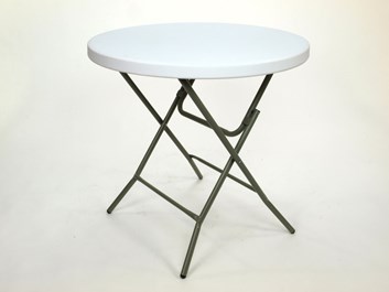 Kavárenský skládací stůl plastový, průměr 80 cm