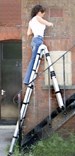 Teleskopické  hliníkové štafle/ žebřík RONO  4 + 4m  / 8m