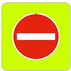 Dopravní značka B2 - Zákaz vjezdu všech vozidel, zvýrazněná
