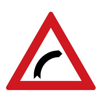 Dopravní značka A1a - Zatáčka vpravo