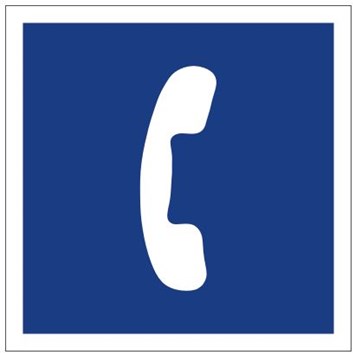 Plavební znak E14 - Telefonní stanice