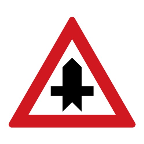 Dopravní značka - Křižovatka s vedlejší pozemní komunikací