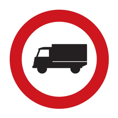 Dopravní značka - Zákaz vjezdu nákladních automobilů