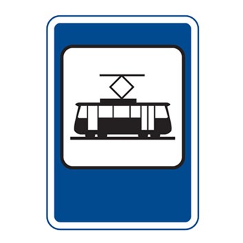 Dopravní značka IJ4d - Zastávka tramvaje
