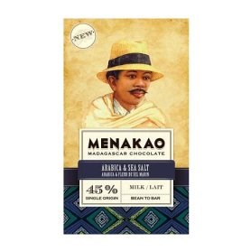 Mléčná čokoláda Menakao Madagaskar 45% s kávou a mořskou solí