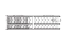 PURMO VK 33-300/1800 deskový radiátor, pravé i levé SPODNÍ připojení