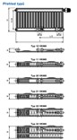 RADIK VKM8 22-400/2300 deskový radiátor pravé spodní/středové připojení