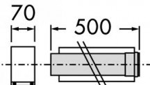 Vaillant odkouření prodlužovací kus 0,5 m 80/125 (303202)