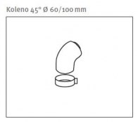 odkouření Protherm koleno 45°  60/100 mm, (bal.2ks) - (0020257010)