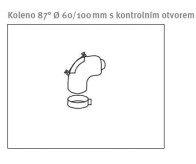 odkouření Protherm koleno 87° s kontr. otvorem 60/100 mm (0020257011)