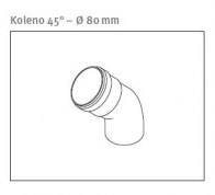 odkouření Protherm koleno 45° - 80 mm (K21K) (balení 2 ks) (0020257030)