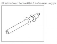 Protherm díl zakončovací horiz. 80/125 mm - 1 m (0020257018)