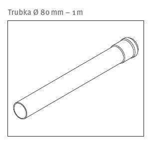 Protherm trubka 1 m - 80 mm (T2K)  (0020257027)