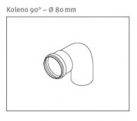 odkouření Protherm koleno 90° - 80 mm (K2K)  (0020257029)